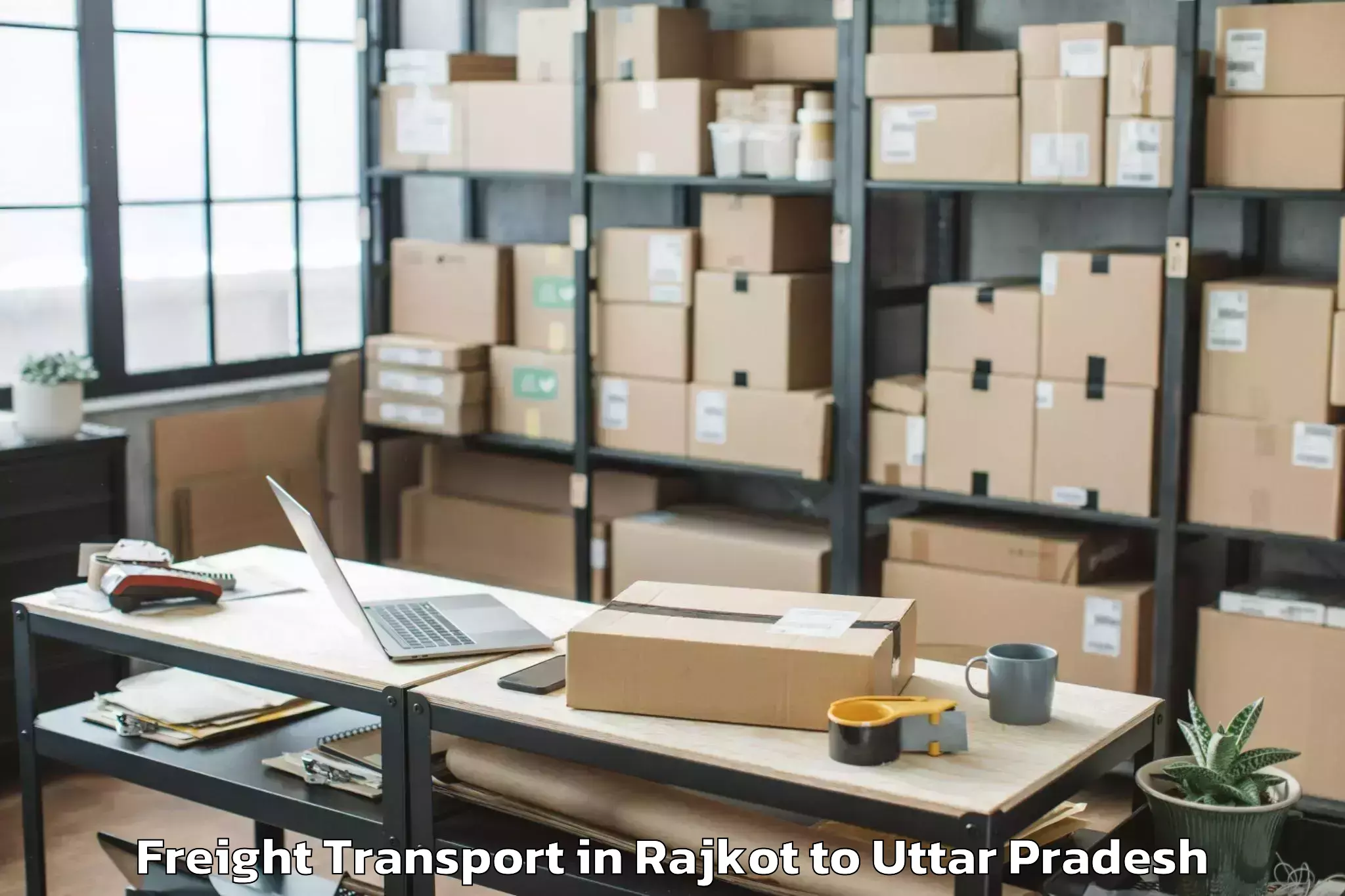 Easy Rajkot to Lakhna Freight Transport Booking